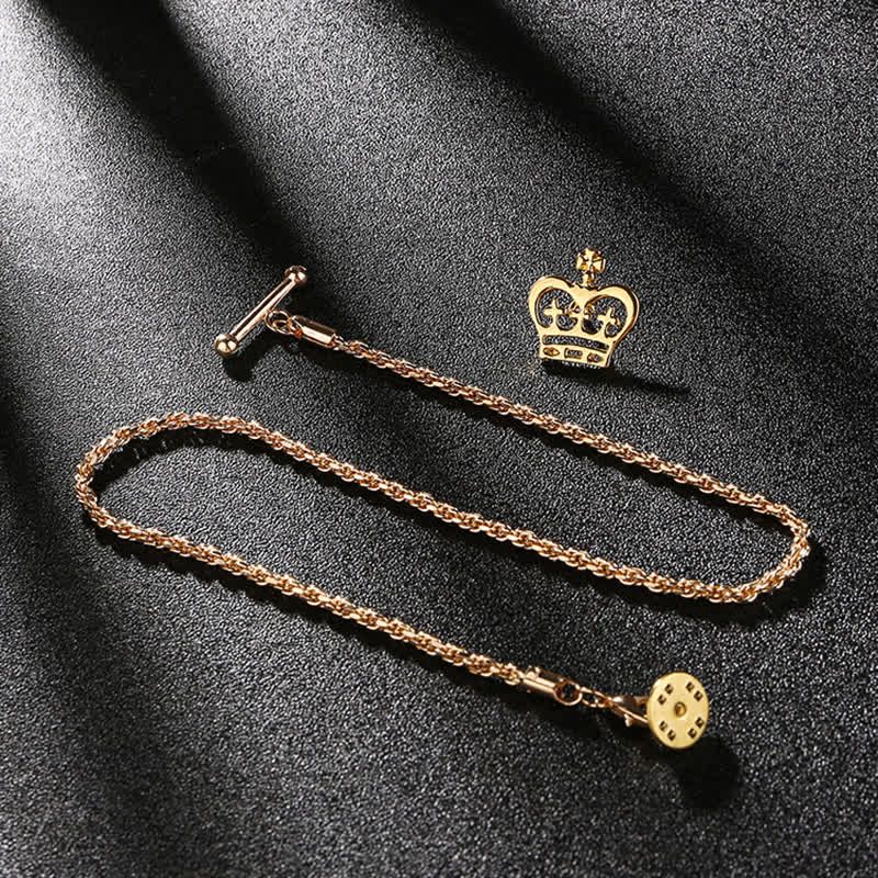 Spilla da uomo con catena pendente a forma di bavero per smoking e camicia