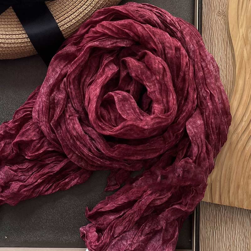 Sciarpa sottile da donna con motivo tie-dye retrò