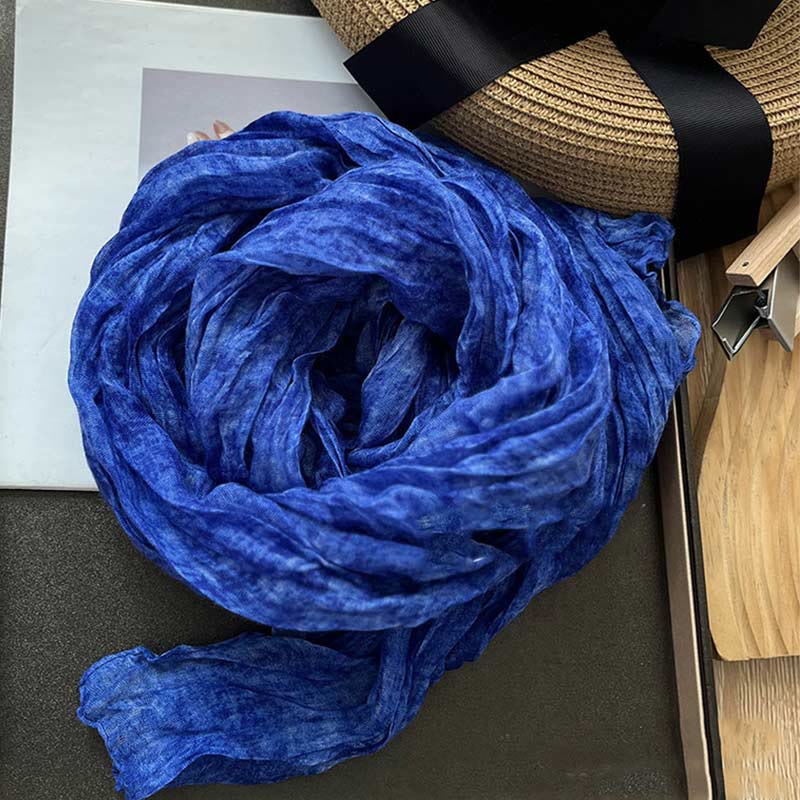 Sciarpa sottile da donna con motivo tie-dye retrò