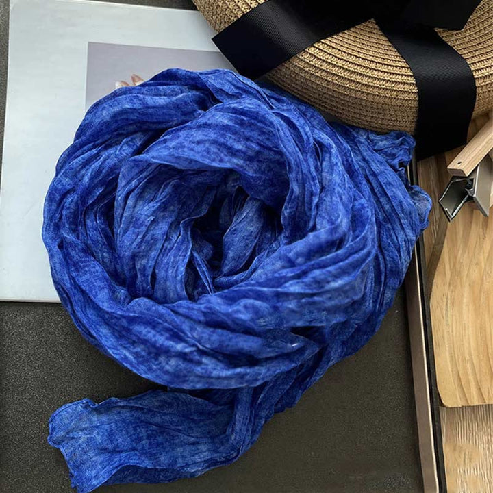 Sciarpa sottile da donna con motivo tie-dye retrò