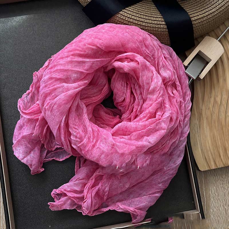 Sciarpa sottile da donna con motivo tie-dye retrò - Rosa - image 10