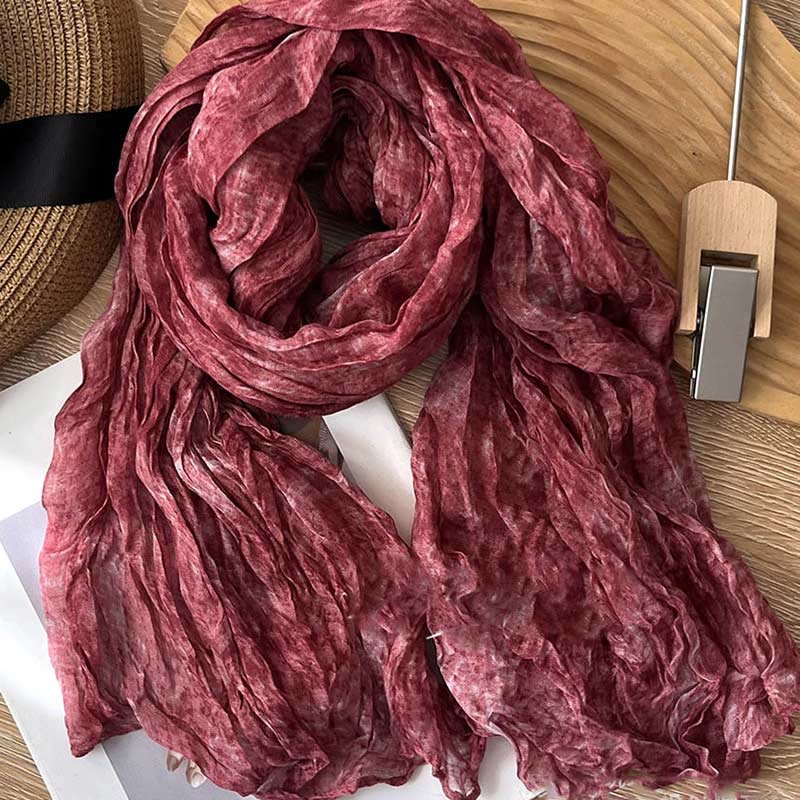 Sciarpa sottile da donna con motivo tie-dye retrò