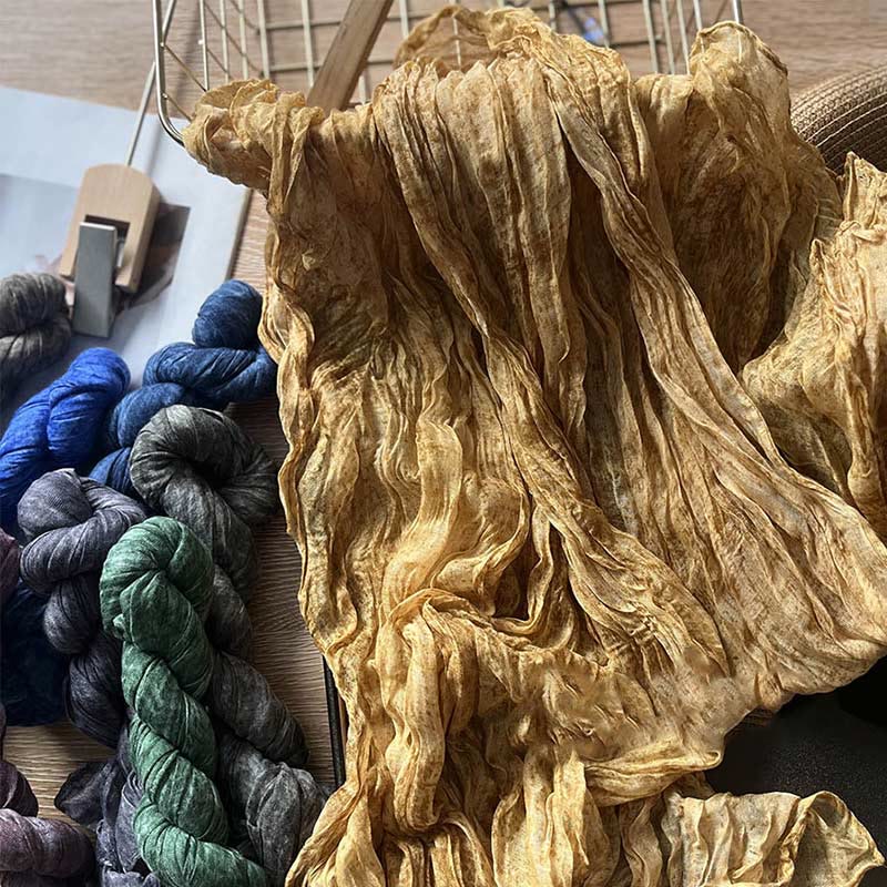 Sciarpa sottile da donna con motivo tie-dye retrò