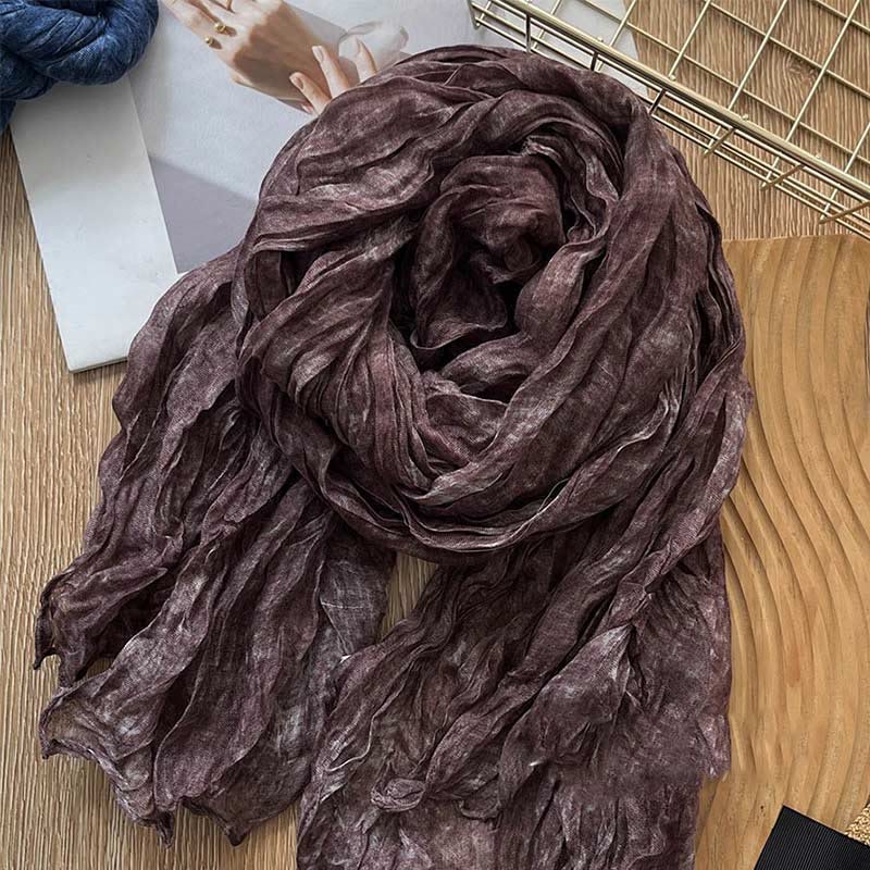 Sciarpa sottile da donna con motivo tie-dye retrò