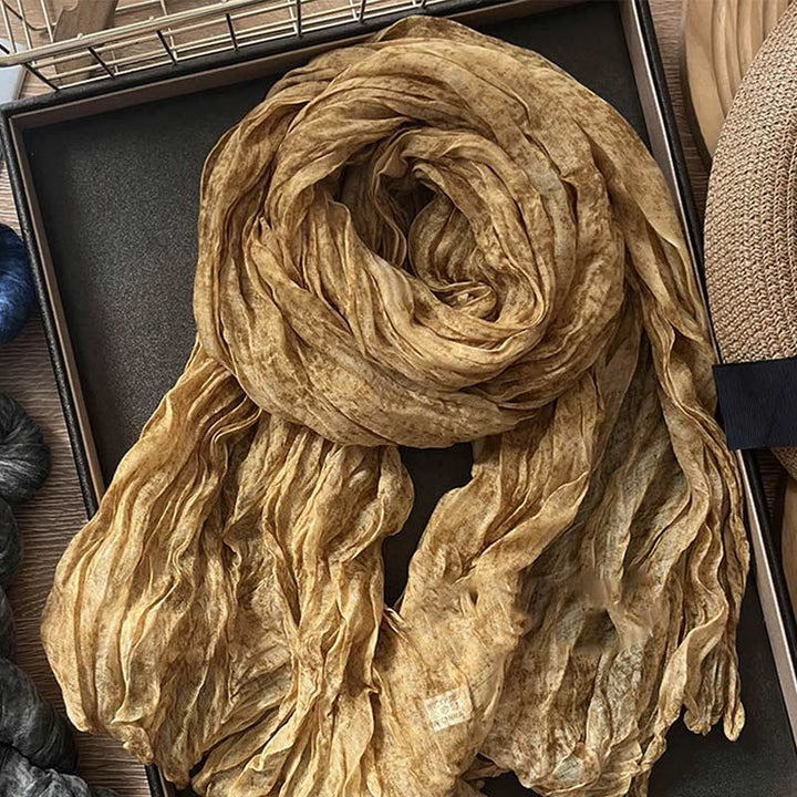 Sciarpa sottile da donna con motivo tie-dye retrò