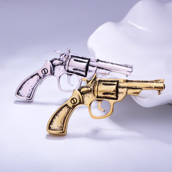 Spilla da uomo Mini Vintage Domineering a forma di pistola