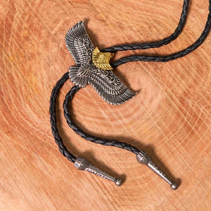 Fibbia per cintura fai da te con coltello nascosto e bandiera dell'aquila con set di cravatta bolo con aquila - image 4