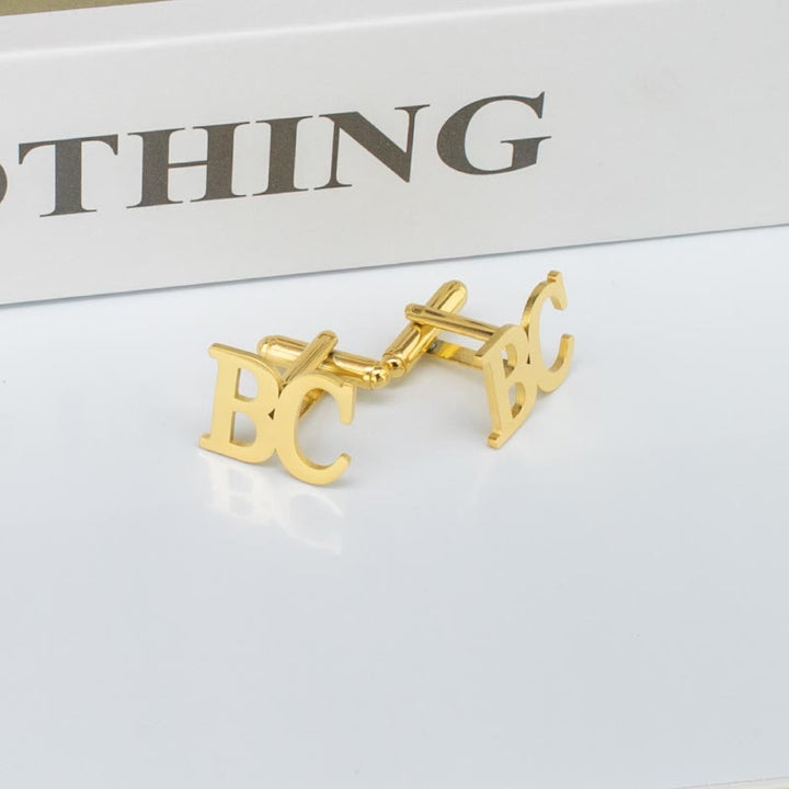 1 paio di copri bottoni con lettere personalizzate, set di gemelli da abito - image 8