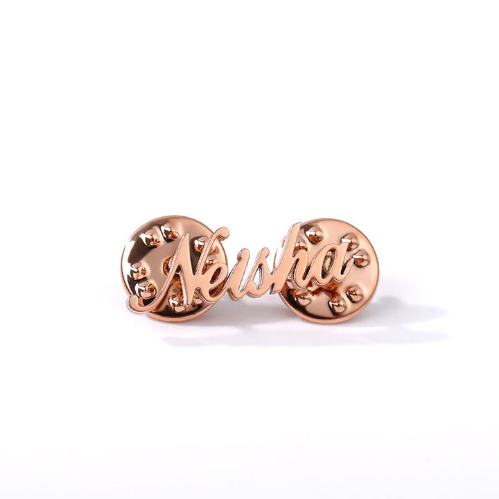 Spilla personalizzata con il tuo nome in acciaio inossidabile, accessori per abiti - Oro rosa - image 7