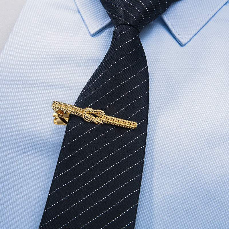 Fermacravatta con motivo a torsione per abito quotidiano - image 2