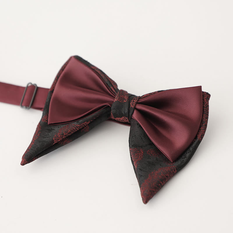 Papillon in raso regolabile a due strati con motivo Paisley oversize - Stile n. 8 - image 10