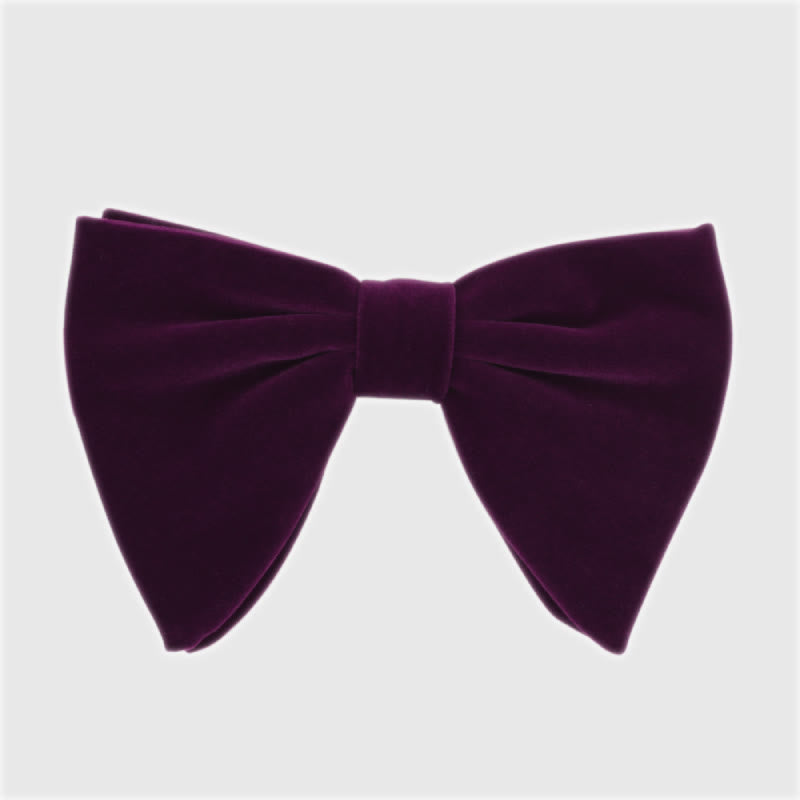 Papillon cadente in velluto oversize da uomo - Indaco - image 17