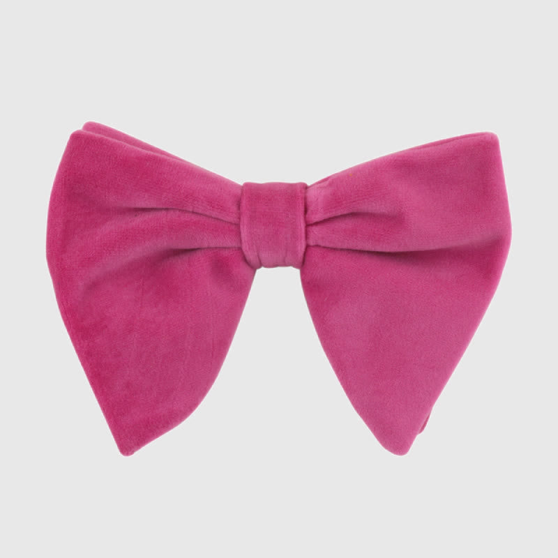 Papillon cadente in velluto oversize da uomo - Rosa scuro - image 12