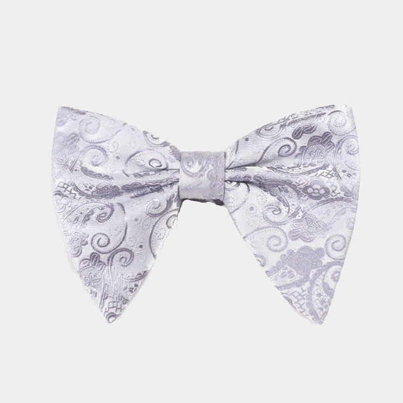 Papillon da smoking a punta oversize Paisley da uomo