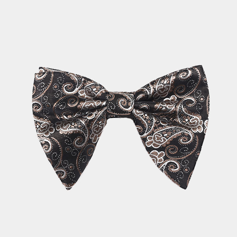 Papillon da smoking a punta oversize Paisley da uomo