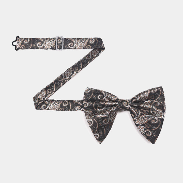 Papillon da smoking a punta oversize Paisley da uomo