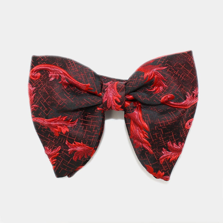 Papillon a punta oversize con motivo floreale a fiamma da uomo