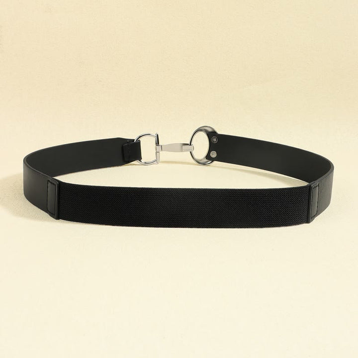 Cintura da donna con fibbia a ferro di cavallo, semplice cintura in pelle - image 7