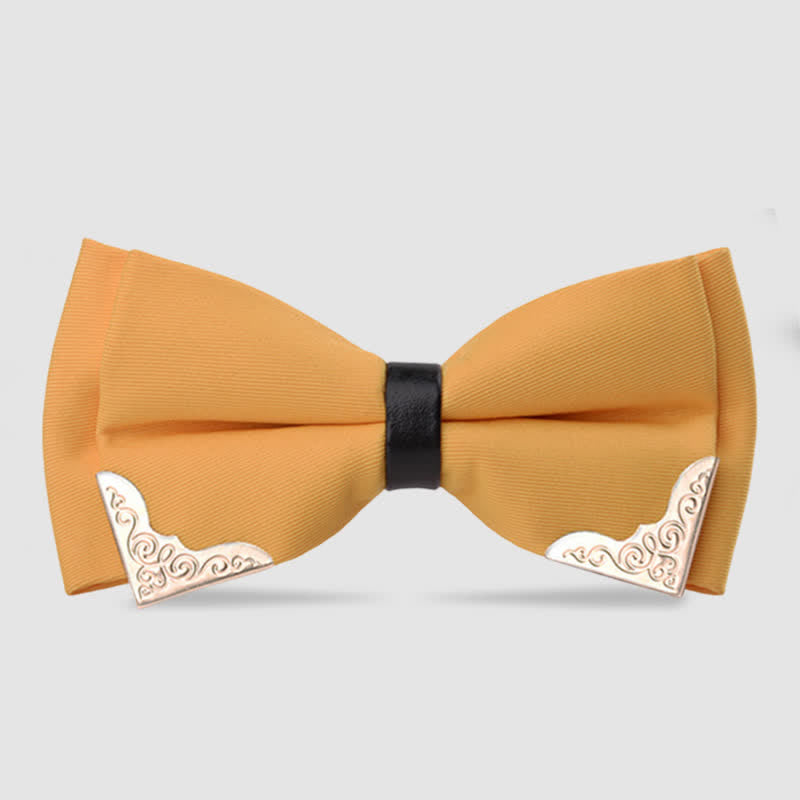 Papillon classico da uomo in metallo dorato - Giallo - image 12