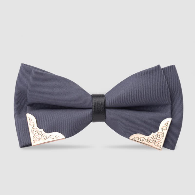 Papillon classico da uomo in metallo dorato - Grigio - image 14