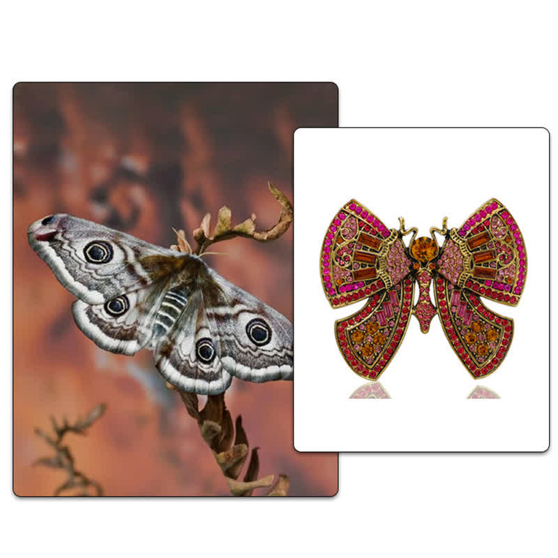 Spilla da donna con decorazione a farfalla e cristalli di strass - image 7