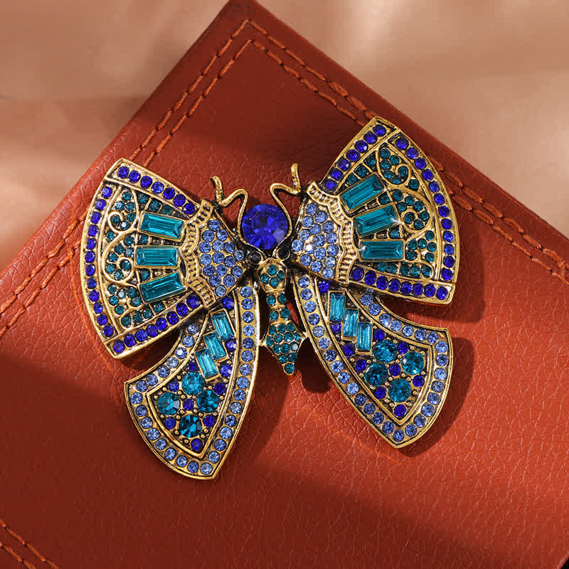 Spilla da donna con decorazione a farfalla e cristalli di strass - image 3