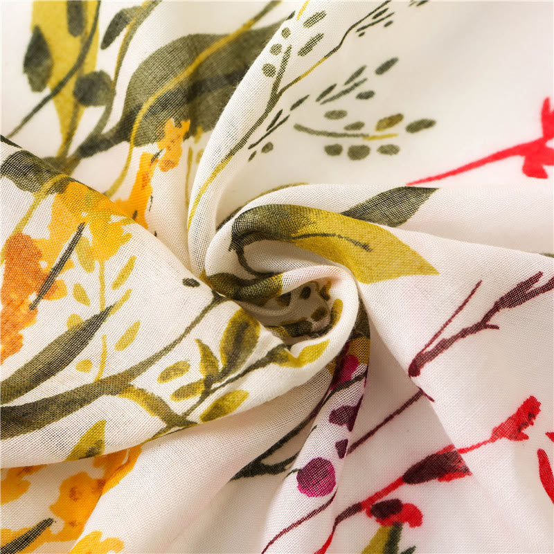 Sciarpa sottile leggera con stampa floreale da donna - image 6