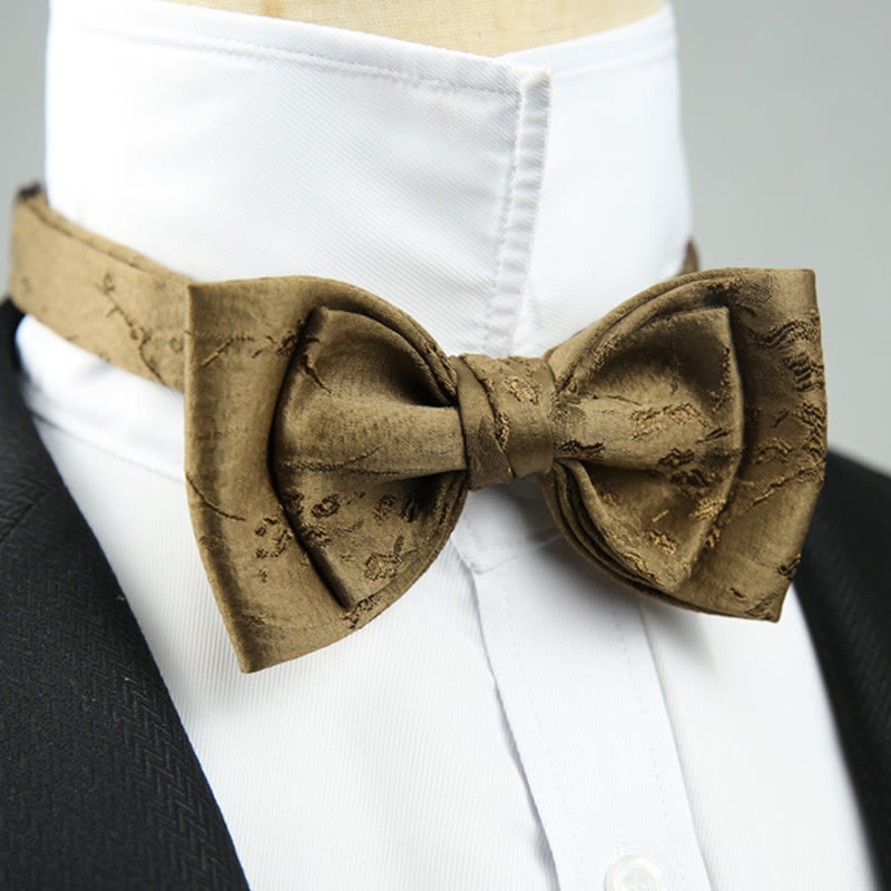 Papillon con cinturino regolabile pre-annodato a doppio strato in jacquard