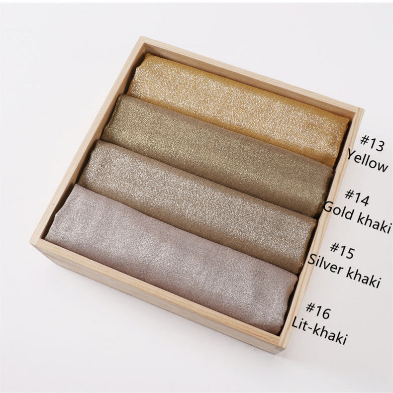 Sciarpa sottile leggera con glitter dorati da donna