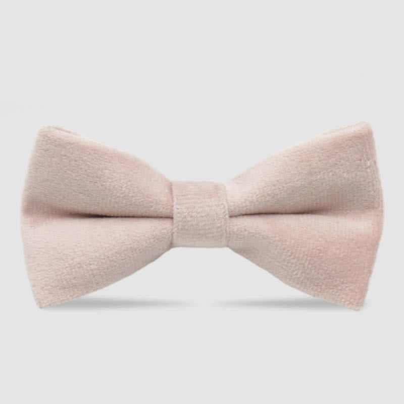 Papillon formale in velluto tinta unita da uomo - Rosa - image 10