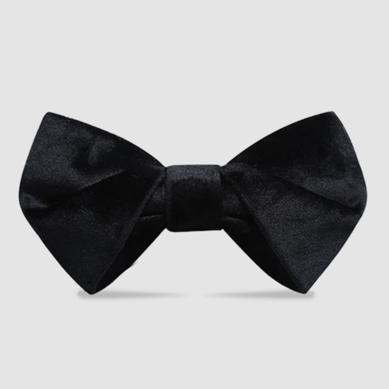 Papillon in velluto intrecciato elegante da uomo - Nero - image 9