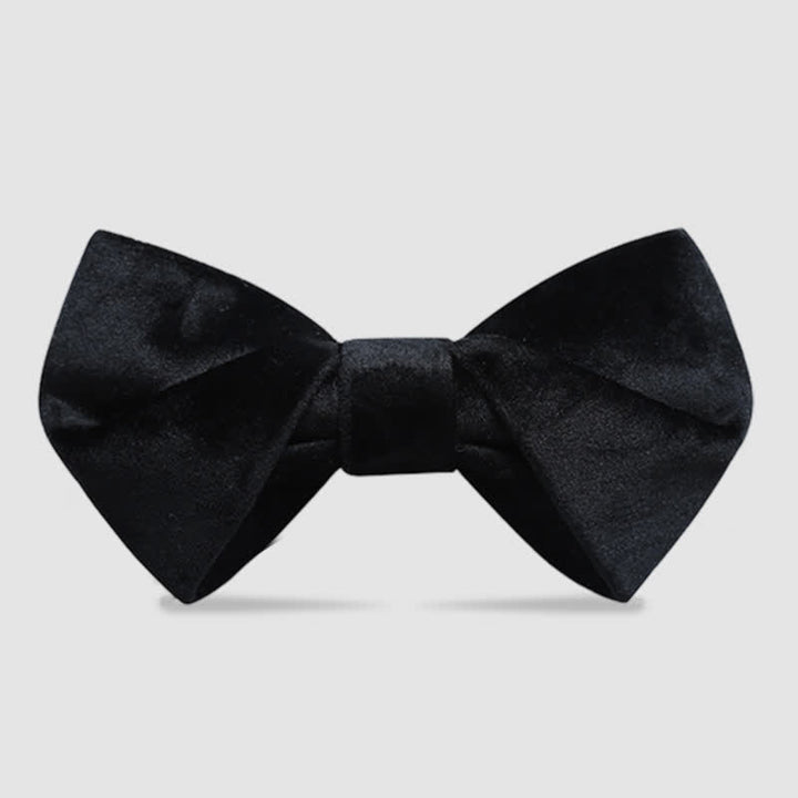 Papillon in velluto intrecciato elegante da uomo - Nero - image 9