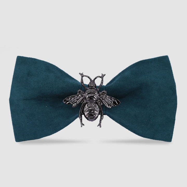 Papillon in velluto con motivo ape insetto da uomo