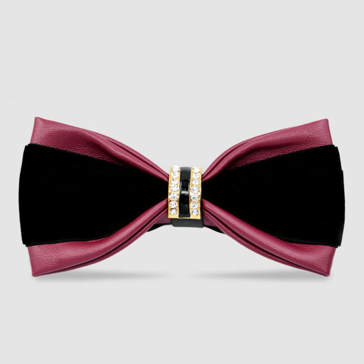 Papillon in pelle elegante e nobile da uomo - Borgogna - image 7