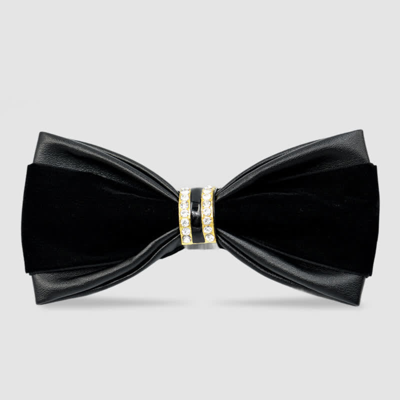 Papillon in pelle elegante e nobile da uomo - Nero - image 3