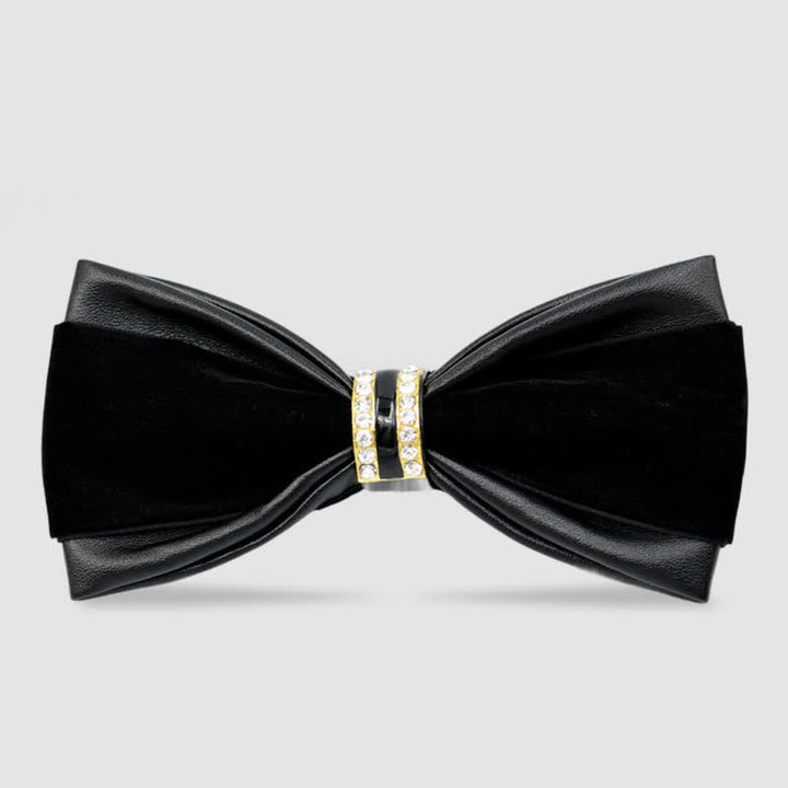 Papillon in pelle elegante e nobile da uomo - Nero - image 3