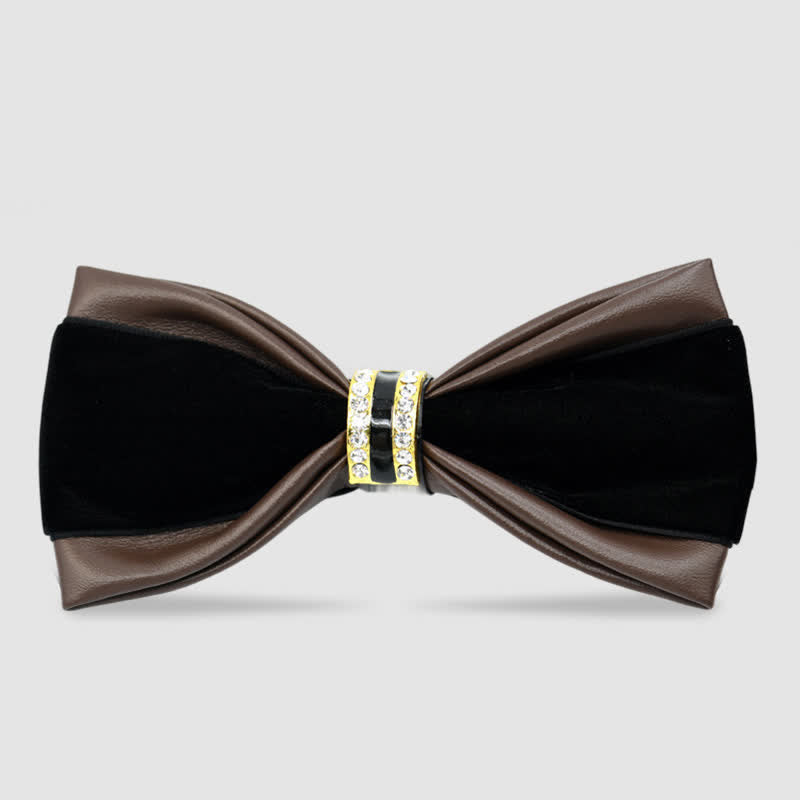 Papillon in pelle elegante e nobile da uomo - Marrone - image 6