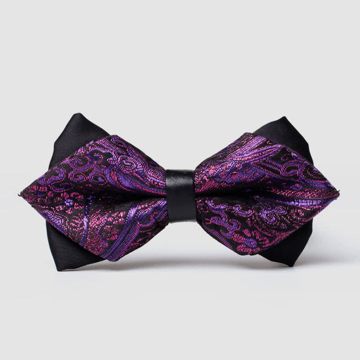 Papillon a punta Paisley color oro da uomo
