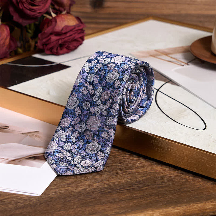 Cravatta floreale originale da uomo SteelBlue