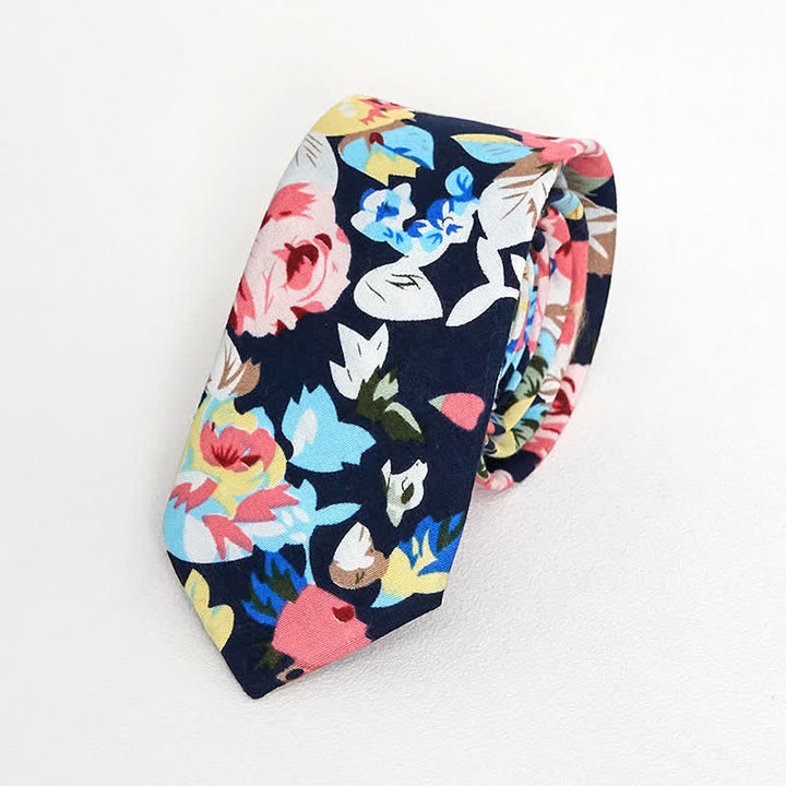 Cravatta floreale vintage da uomo