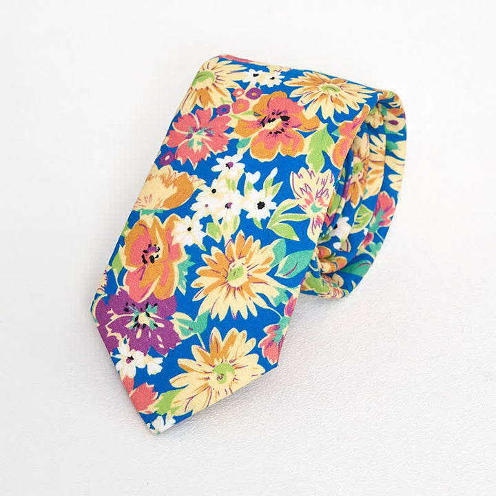 Cravatta floreale vintage da uomo