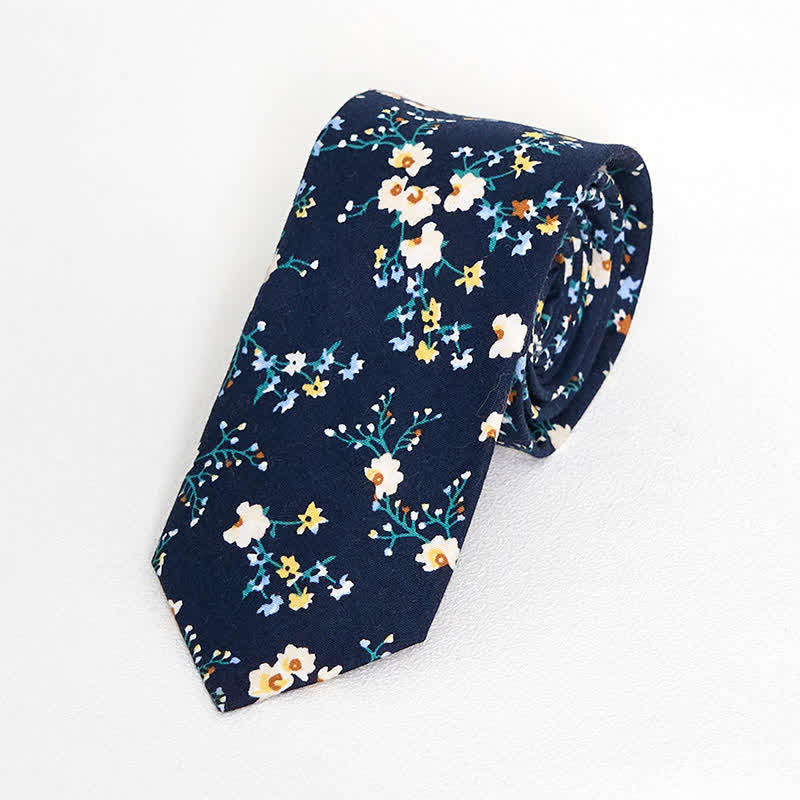 Cravatta floreale vintage da uomo