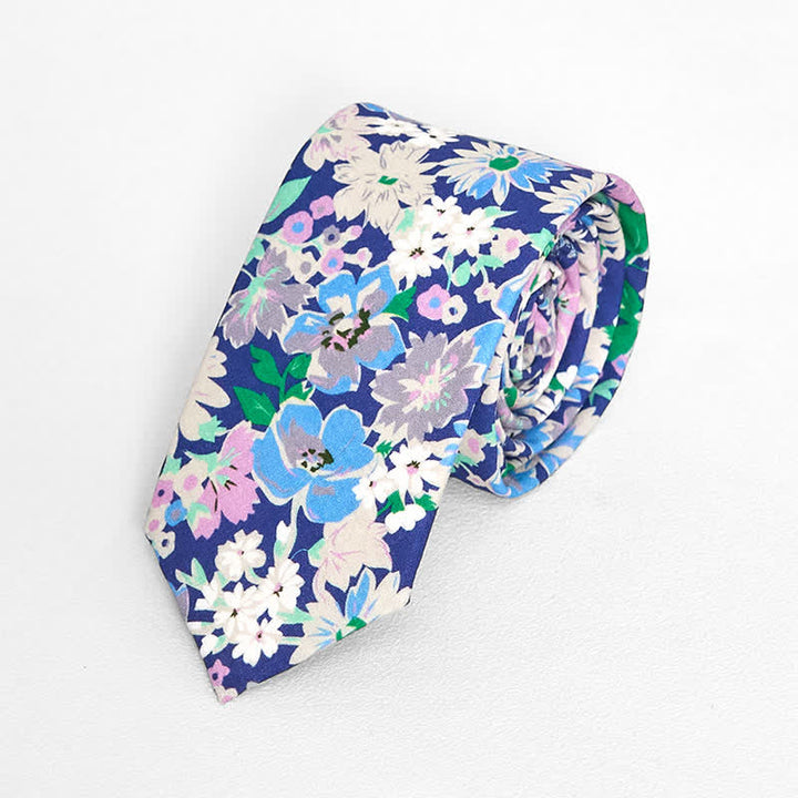Cravatta floreale vintage da uomo