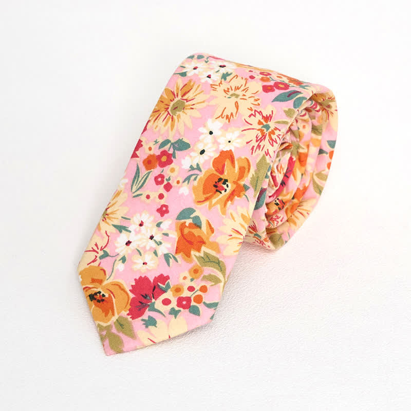 Cravatta floreale vintage da uomo