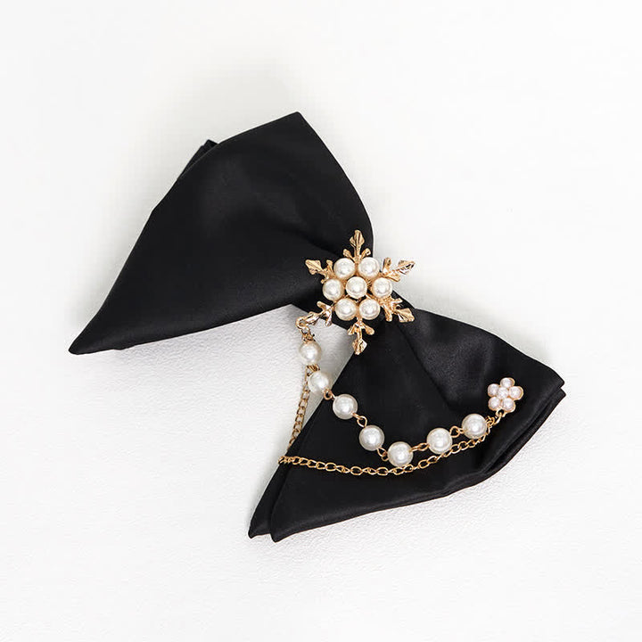 Papillon oversize a punta nero bianco da uomo - image 6