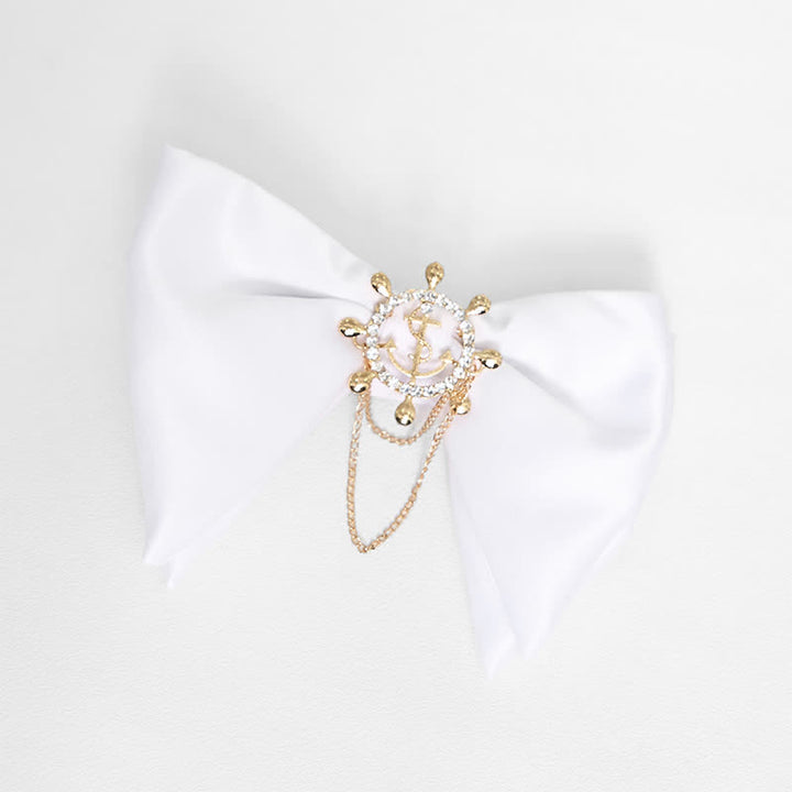 Papillon oversize a punta nero bianco da uomo - Timone - Bianco - image 2