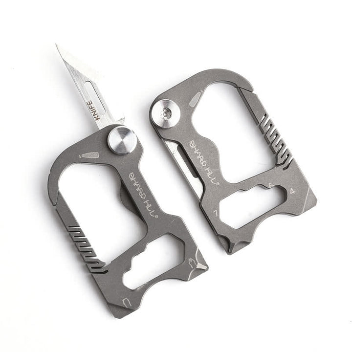 Portachiavi mini coltello pieghevole multifunzionale 6 in 1