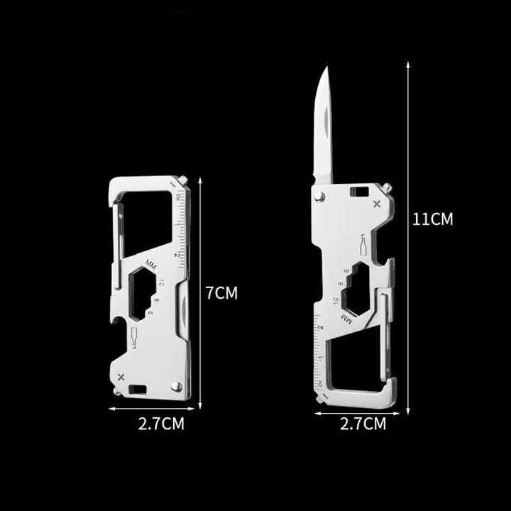 Portachiavi mini coltello pieghevole portatile EDC da esterno 6 in 1
