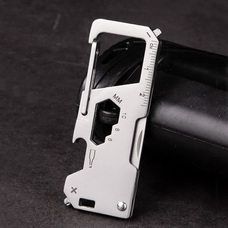 Portachiavi mini coltello pieghevole portatile EDC da esterno 6 in 1