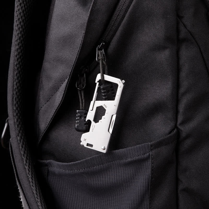 Portachiavi mini coltello pieghevole portatile EDC da esterno 6 in 1 - image 1